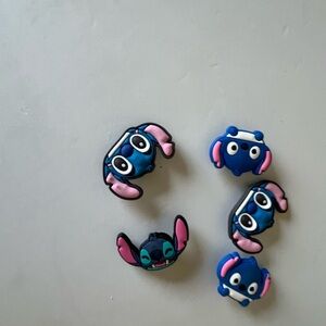 Disney Blue and Pink Stitch Shoe Charms - Kids Hair & Accessories